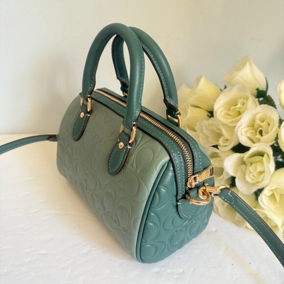 coach Mini Rowan Crossbody Bag In Blocked Signature Leather cy744 - Picture 2 of 7